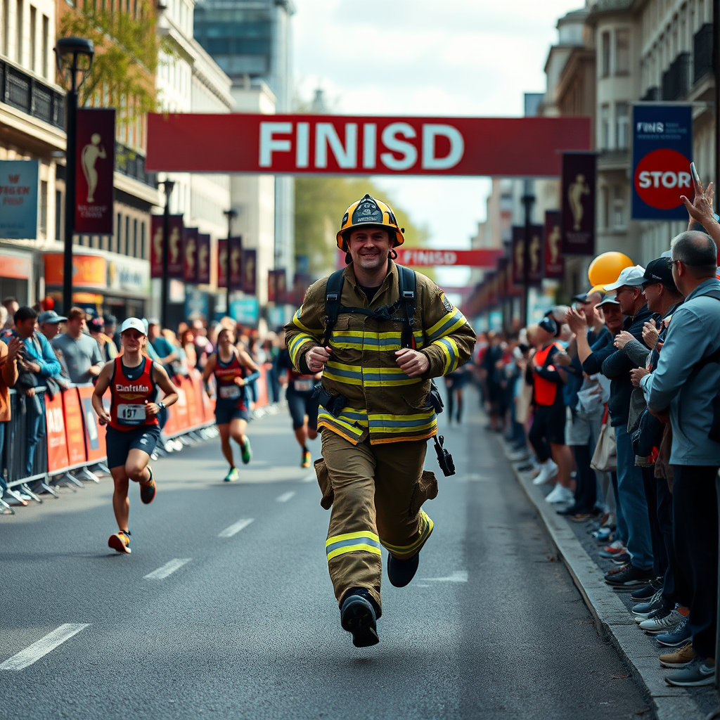 Hero firefighter to race marathon honouring lost comrades